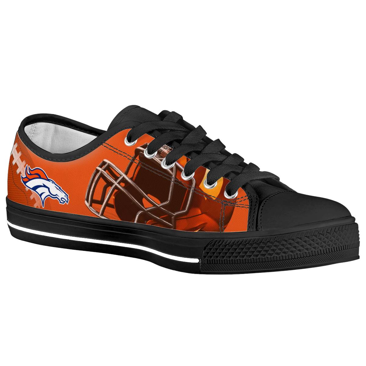Women's Denver Broncos Low Top Canvas Sneakers 006
